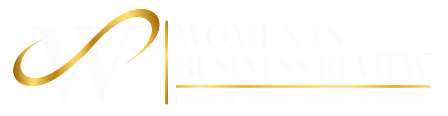 Women In Business Review White Lettering Transparent Background Logo
